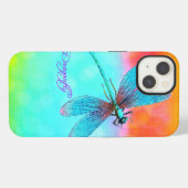 Zomer Libelle Regenboog Helder Decoratie iPhone Hoesje (Achterkant horizontaal)