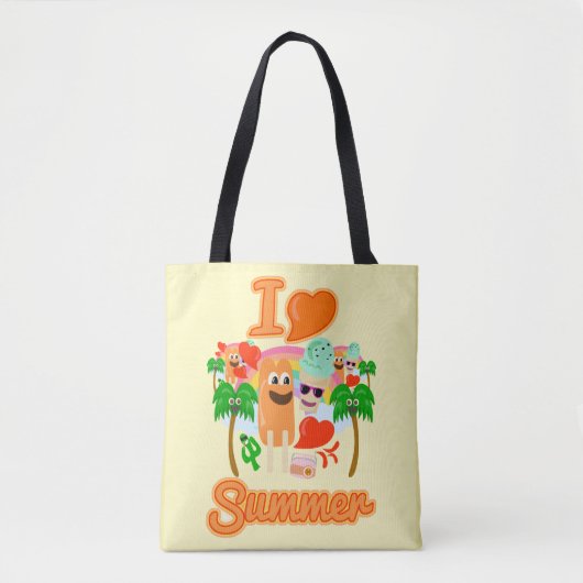 Zomer Liefde Slogan Tote Bag (Voorkant)