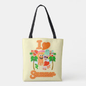 Zomer Liefde Slogan Tote Bag (Achterkant)