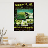 Zomer liefhebbend (eiland van de Stijl van het Gew Poster (Keuken)