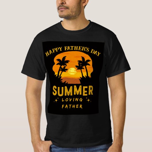 "ZOMER LIEFHEBBENDE VADER" Custom Vaderdag T-shirt (Voorkant)