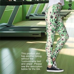 Zomer - Lieveheersbeestjes, Vlinders Bladeren-Teks Leggings