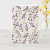 Zomer Lila Collectie voor Verjaardag Kaart (Gele Bloem)