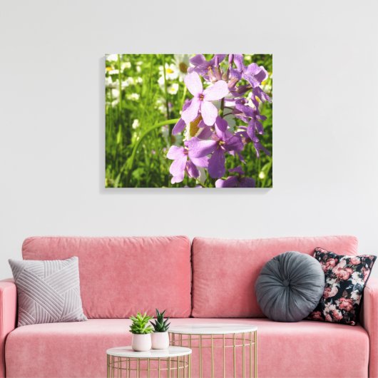 Zomer Lila en Daisies Canvas Afdruk (Insitu (Woonkamer))