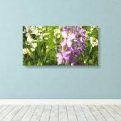 Zomer Lila en Daisies Canvas Afdruk (Insitu (Houten vloer))
