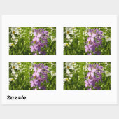 Zomer Lila en Daisies Rechthoekige Sticker (Vel)