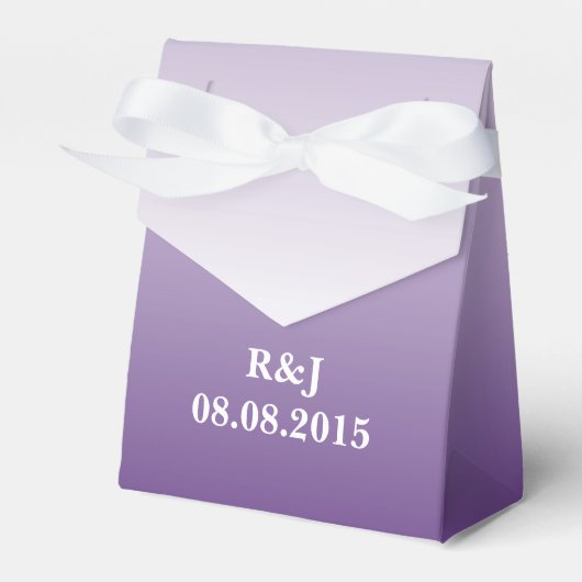 Zomer lila Ombre paarse bruiloft Bedankdoosjes (Voorkant Zijde)
