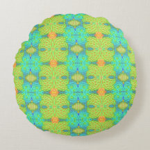 Zomer Lime Ronde Kussen