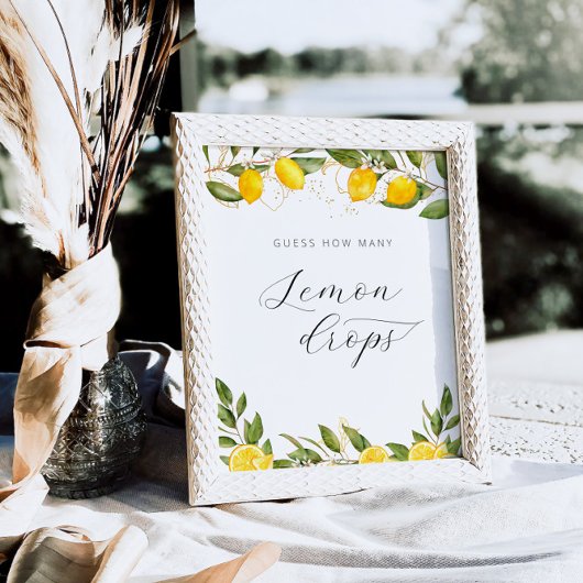 Zomer Limoen Bruiloft Feest Hoeveel Limoen Drops Poster