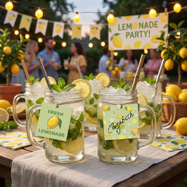 Zomer Limoen Feest Drink Labels