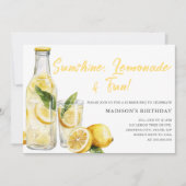 Zomer limonade BBQ Verjaardag Party Uitnodiging (Voorkant)