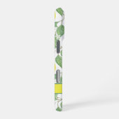 Zomer limonade Botanische Gele Citroenen Monogram iPhone Hoesje (Rechterkant)