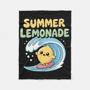 Zomer limonade vibes surfen citroen golf _1 fleece deken