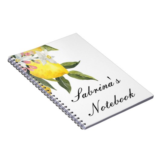 Zomer limoncello bruidsfeest notebook notitieboek (Rechterzijde)