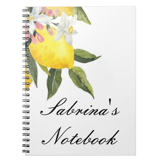 Zomer limoncello bruidsfeest notebook notitieboek (Voorkant)