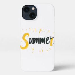 Zomer Logo - Zomer Tekstontwerp iPhone 13 Hoesje