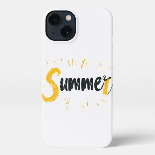 Zomer Logo - Zomer Tekstontwerp iPhone Hoesje (Achterkant)