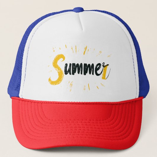 Zomer Logo - Zomer Tekstontwerp Trucker Pet (Voorkant)