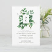 Zomer loof bruiloft uitnodiging (Staand voorkant)