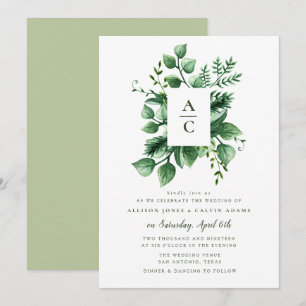 Zomer loof bruiloft uitnodiging