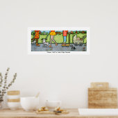 Zomer lopen met honden en katten Poster (Keuken)