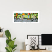 Zomer lopen met honden en katten Poster (Thuiskantoor)