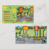 Zomer lopen met honden en katten Visitekaartjes (Voorkant / Achterkant)