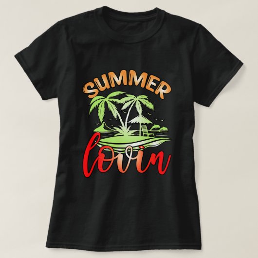 Zomer Lovin Zomervakantie T-shirt (Design voorkant)