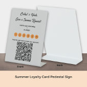 Zomer Loyalty Card - 6"x8" Reclamebord Met Voetstuk