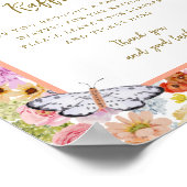 Zomer Luxe Bloemen Bloom 8x10 Luier Raffle Sign Poster (Hoek)