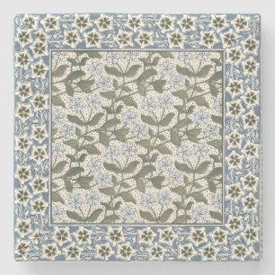 Zomer Maagdenpalm Bloem Art Nouveau Botanisch Stenen Onderzetter