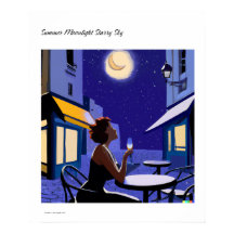 Zomer maanlicht sterrenhemel