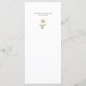 Zomer madeliefje bloem bruiloft menu (Achterkant)