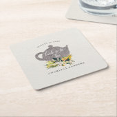 Zomer Madeliefjes Bloemstuk Bruids Thee Kartonnen Onderzetters (Schuin)