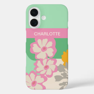 Zomer Madeliefjes Kleurblokken Modern Bloemmotief iPhone 16 Hoesje
