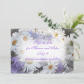 Zomer madeliefjes uitnodiging (Staand voorkant)