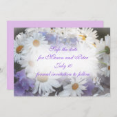 Zomer madeliefjes uitnodiging (Voorkant / Achterkant)