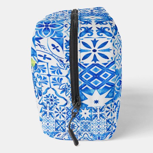 Zomer majolica blauw Siciliaanse citrus Mediterraa Toilettasje (Rechts)