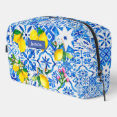 Zomer majolica blauw Siciliaanse citrus Mediterraa Toilettasje (Rechterhoek)