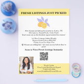 Zomer makelaar marketing flyer met QR-code (Enkel)