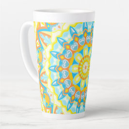 Zomer Mandala Helder Boho Bloemig Koffie Latte Mok