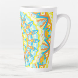 Zomer Mandala Helder Boho Bloemig Koffie Latte Mok