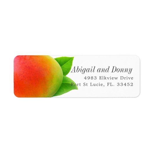 Zomer Mango | Aangepast adres Etiket (Voorkant)