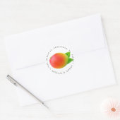 Zomer Mango | Afdichting adresenvelop Ronde Sticker (Envelop)