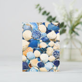 Zomer Marine Seashells Feestdagenkaart (Staand voorkant)