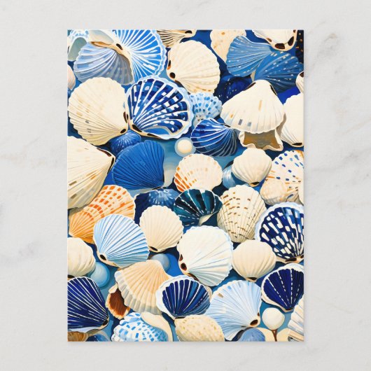 Zomer Marine Seashells Feestdagenkaart (Voorkant)