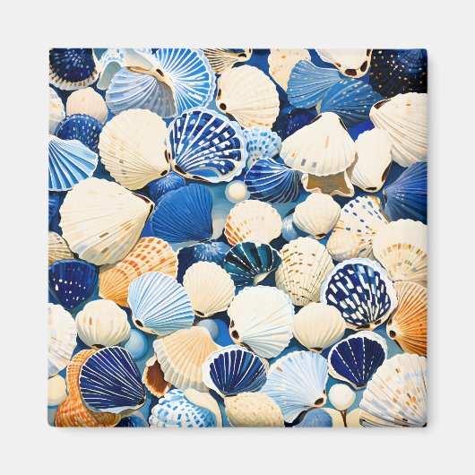 Zomer Marine Seashells Magneet (Voorkant)