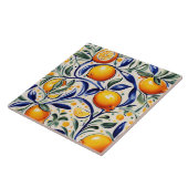 Zomer Mediterraan Italiaans citroen patroon Tegeltje (Zijkant)