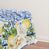 Zomer mediterrane citroen en bloemen tafelkleed (Voorbeeld)