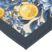 Zomer Mediterrane gele citroenen marineblauw Tafelkleed (Gekanteld)